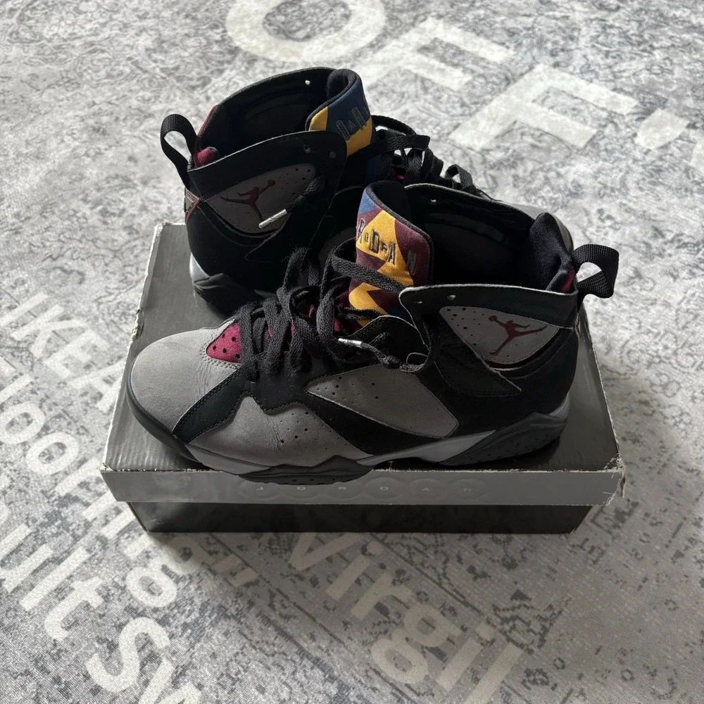 Air Jordan 7 Retro Bordeaux 2011 Black Light Graphite 304775-003 Mens Size 9